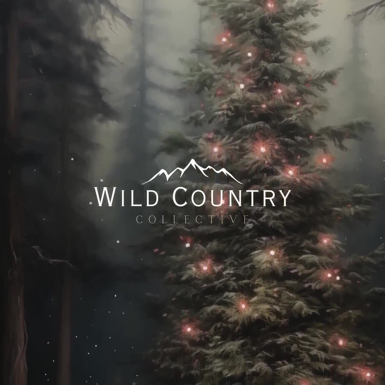 ダーククリスマスツリープリント、ダークフェスティバルプリント